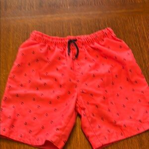 Pink Patterned Swim Shorts